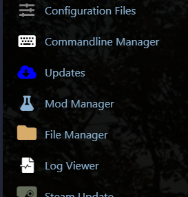 Mod Manager in sidebar